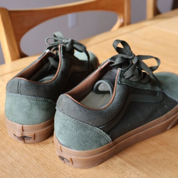 Vans Old Skool Olive Suede Gumshoe 8 - Picture 2 of 3